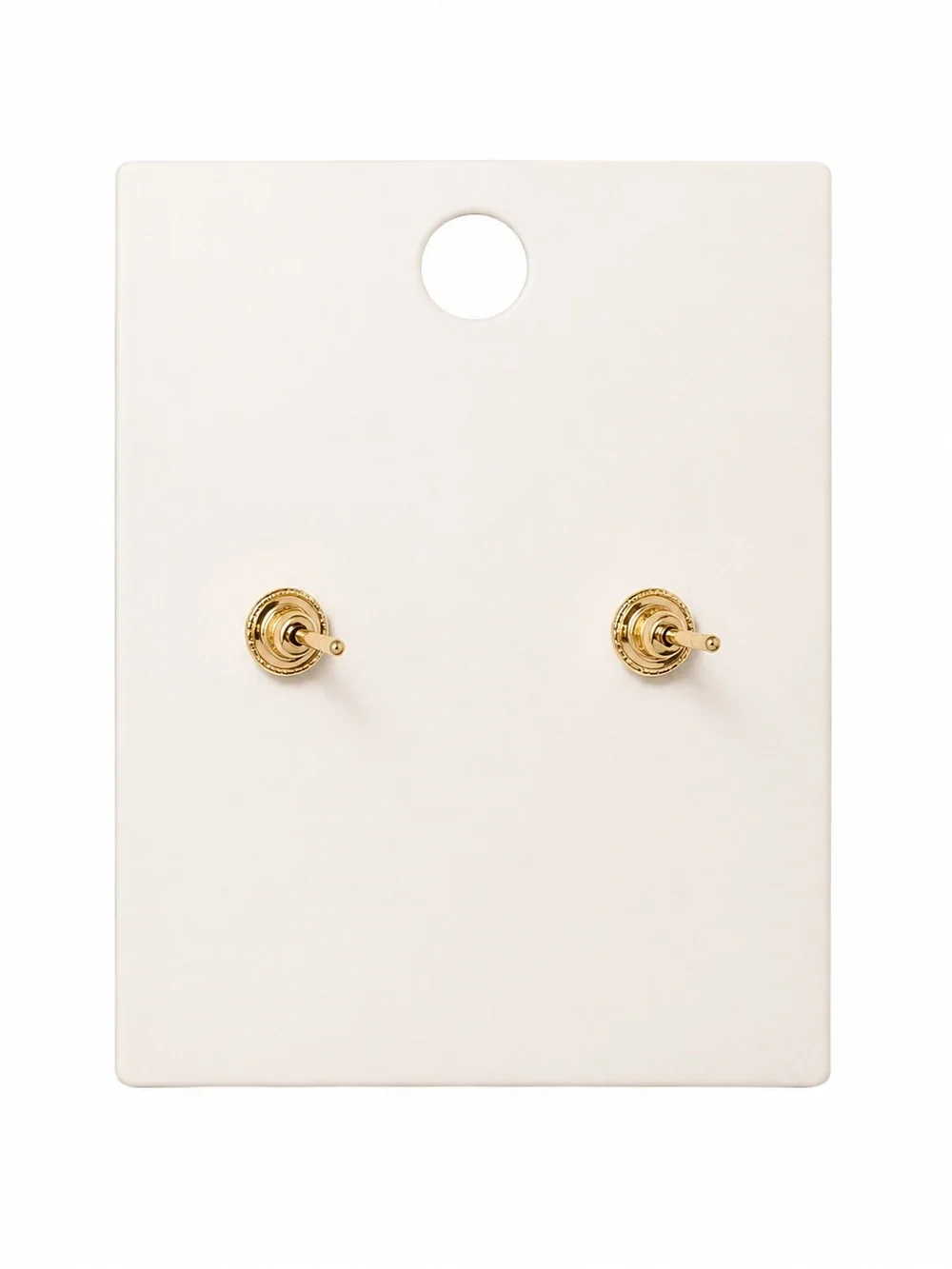 Gold Pearl Shell-Frame Drop Earrings